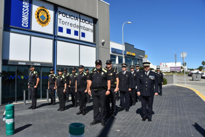 Imatge de l'acte que ha celebrat la Policia Local de Torredembarra amb reconeixements i condecoracions.