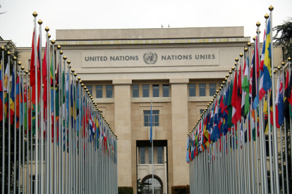 Pla general de l'edifici de les Nacions Unides a Ginebra.