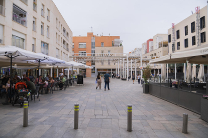 La plaça Evarist Fàbregas i Pàmies del Pallol.