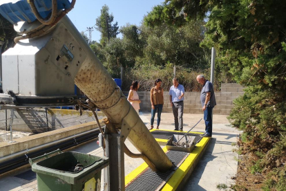 Imatge de la maquinària que forma part del tractament terciari per a la reutilització de l'aigua a Vandellòs.
