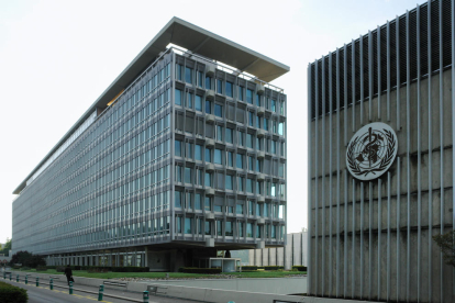 Imagen de la sede central de la OMS en Ginebra.