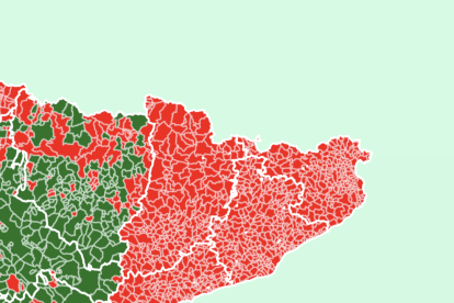 Imagen del mapa de Electomania que demuestra el NO de Tarragona a defender España.
