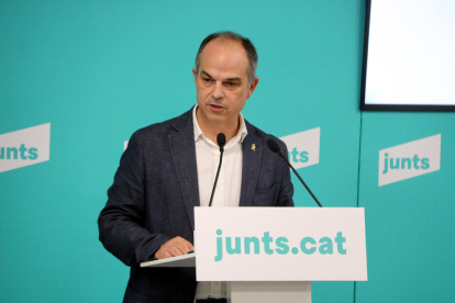 Jordi Turull en roda de premsa després de la reunió de l'executiva de Junts.