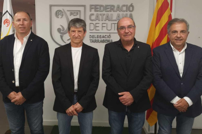 De izquierda a derecha, Juan Francisco Muñoz, Aniceto Galván, José Cosano i Toni Nieto.