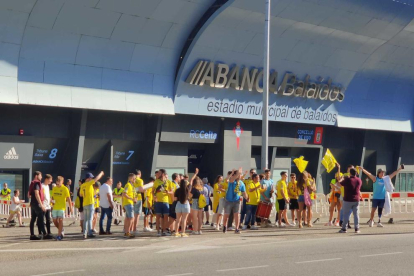 Aficionados groguets en Balaidos.