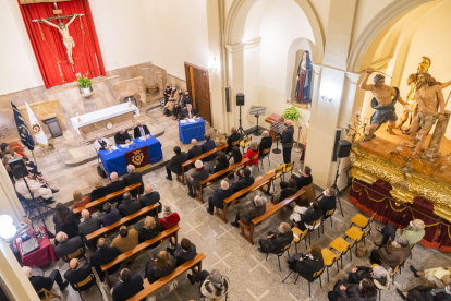 Un momento de la presentación, ayer en la iglesia de Natzaret.