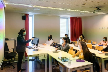 Imagen de una aula del Campus Catalunya de la Universitat Rovira i Virgili.