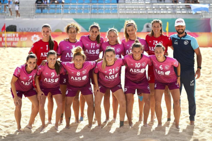 L'equip de l'AIS Playas de San Javier amb Llorenç Gómez a la dreta.
