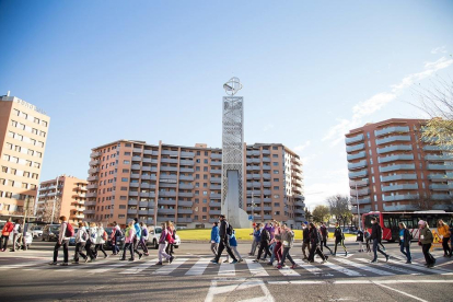 La caminata pasando por la plaça dels vents.