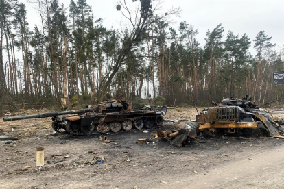 Borodianka, una pequeña localidad al noroeste de Kiev, ha quedado devastada tras el paso de las tropas rusas.