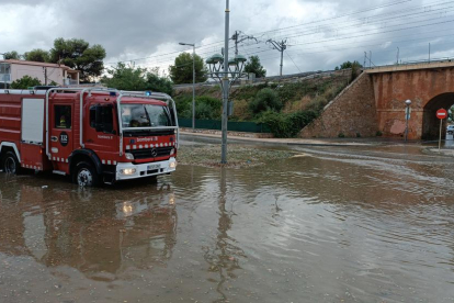 Imatge de les inundacions que ha provocat la tempesta d'aquest dimecres a Tarragona.