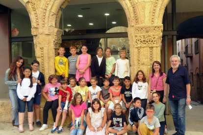 Un dels grups d'escolars de 4rt d'ESO de Lestonnac que han realitzat la visita.