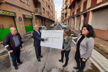 Imatge de la presentació de la remodelació dels carrers de Canal, Joan Ramis i Tetuan, al barri del Carrilet.