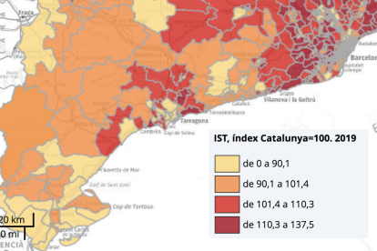 Imatge que demostra el nivell socioeconòmic de Catalunya.