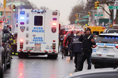 Imatge del dispositiu policial a Nova York.