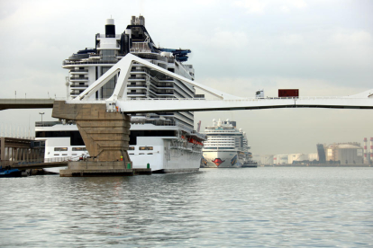 Dos creuers al Port de Barcelona.