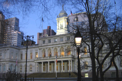 Imagen de archivo del edificio central del Ayuntamiento de Nueva York.