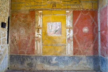 Imatge de la casa d'Ara Massima, una de les que es poden visitar ara a Pompeia.
