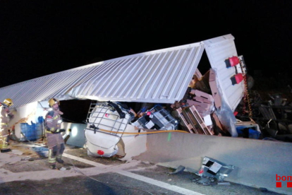 Imatge d'un dels camions accidentats.