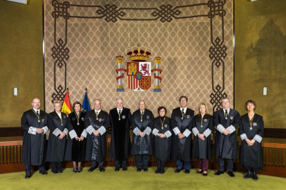 El nuevo pleno del Tribunal Constitucional, en una fotografía de archivo.