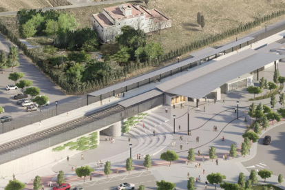 Imagen aérea de la futura estación.