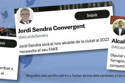 Sendra, Viñuales i l'alcalde, Pau Ricomà, tenen perfils falsos a Twitter a través dels quals persones anònimes fan paròdia.