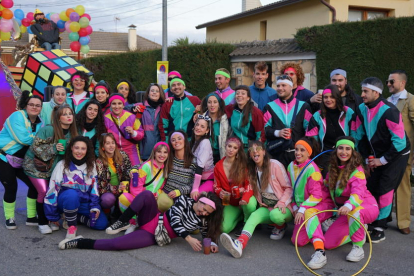 Imagen de uno de los grupos durante el Carnaval de l'Espluga.