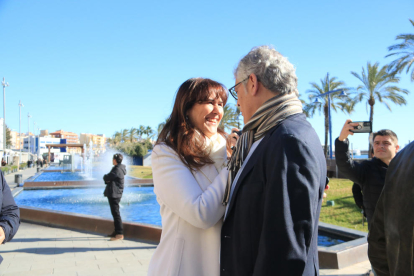 Laura Borràs amb l'alcaldable per Tarragona, Jordi Sendra.