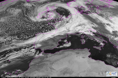 Imatge de la borrasca Noa al continent europeu.