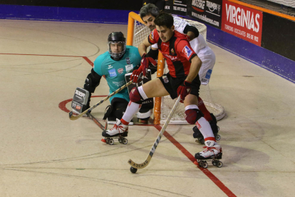 Marc Julià durant el partit d'anada al Palau d'Esports entre el Reus Deportiu i el Saint Omer.