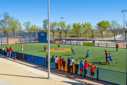 Imatge de la primera fase del Torneig escolar 6v6 que ha tingut lloc a Constantí.