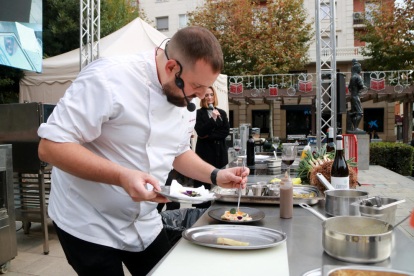 El cocinero vallense, Andreu Guasch, participando en la anterior jornada.