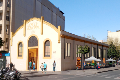 Recreació de la futura façana principal i façana nord, on algunes finestres s'obriran fins a terra.