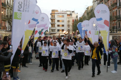 La torxa dels Special Olympics '23 al seu pas per Tarragona.