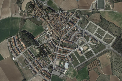 Vista aèria del municipi de Banyeres del Penedès.