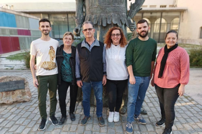 D'esquerra a dreta: Sergi Martín-Arbós, Teresa Vallverdú, Francisco Manuel Ortega, Nazaret Troya, Andreu Agredano i Ana Dionisia Aquino.