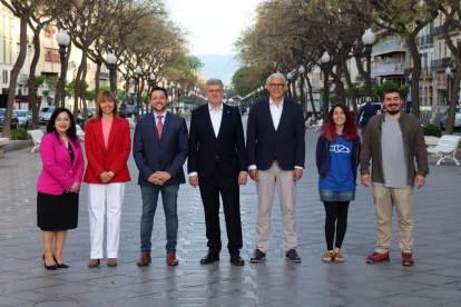 Maria Mercè Martorell (PP), Mar Giné (Sí Tarragona - Ara Pacte Local), Rubén Viñuales (PSC), Pau Ricomà (ERC), Jordi Sendra (Junts per Catalunya), Eva Miguel (CUP) i Jordi Collado.