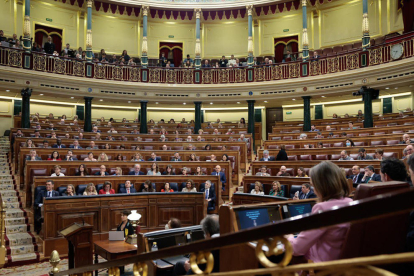 Hemicicle del Congrés el segon dia de debat de la moció de censura de Vox.