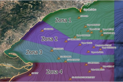 Las prospecciones subacuáticas se realizan en las aguas entre el Montsià y Cap Salou