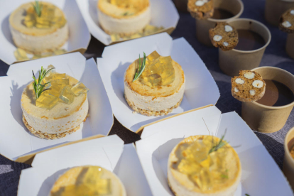 Imagen de las catas de gastronomía de la época romana de Tarragona que se exponían en la presentación de Tarraco en Taula.