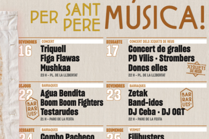 Cartel de conciertos de Sant Pere.