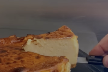 Imagen del pastel de queso de la pastelería Exalta de Reus.