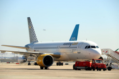 Imatge d'un avió Vueling.