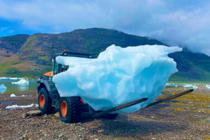 L'iceberg de 15.000 quilos que ha arribat a Màlaga.