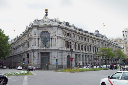 Imatge de la Façana del Banc d'Espanya de Madrid.
