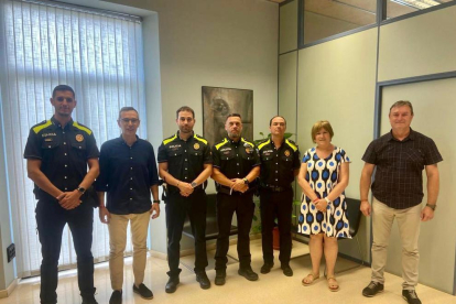 Imatge dels agents que s'incorporen a la Policia Local de Constantí.