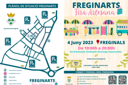 Programa i mapa de la fira FreginARTS 2023 a Freginals.