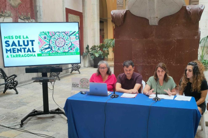 Presentación de este miércoles por la mañana de las actividades del Mes de la Salud Mental en Tarragona.