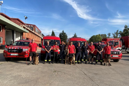 Salida de la expedición de Bomberos el pasado 11 de septiembre.