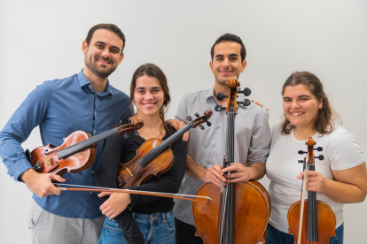 Pau Fogàs, Marta Rosselló, Xavier Mas i Raquel Roldán són el Quartet Telemann.